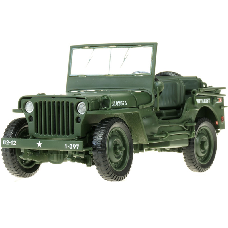 凯迪威合金军事模型1:18战术吉普车老式二战威利斯军事车玩具汽车 战
