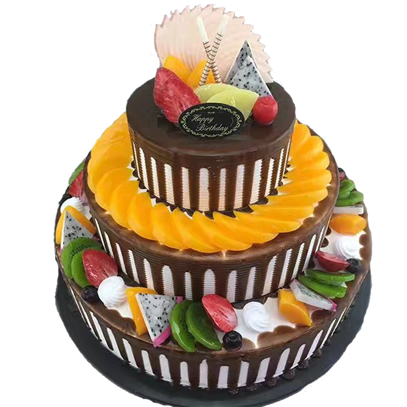 芙瑞多 多层庆典开业婚庆生日蛋糕预定北京广州全国同城配送 3层水果蛋糕 24寸