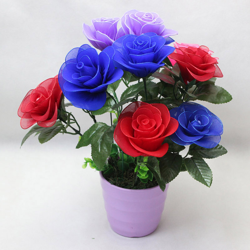 与同 diy手工花 丝网花手工diy制作 丝网花材料玫瑰花材料套餐 8朵