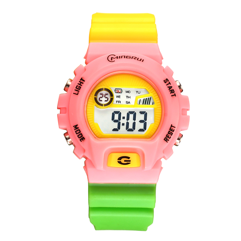 名瑞(mingrui) 可爱小学生电子表男孩女孩时尚防水夜光儿童手表多功能