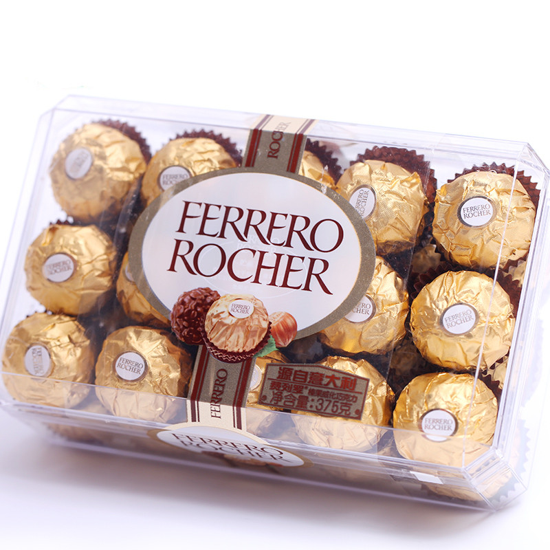 费列罗(ferrero rocher)果仁榛果威化巧克力情人节t30粒原装礼盒装