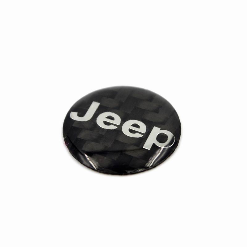 汽车用黑色碳纤维材质jeep吉普车标志圆贴圆标随意贴小贴标贴车标车贴