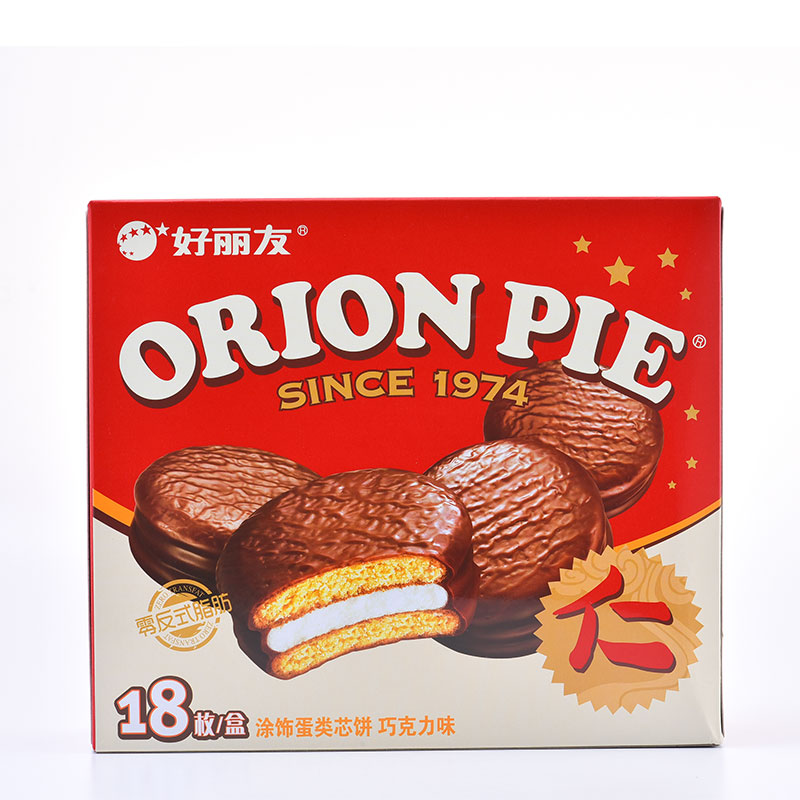 orion 好丽友 营养早餐点心零食 巧克力派18枚612g/盒