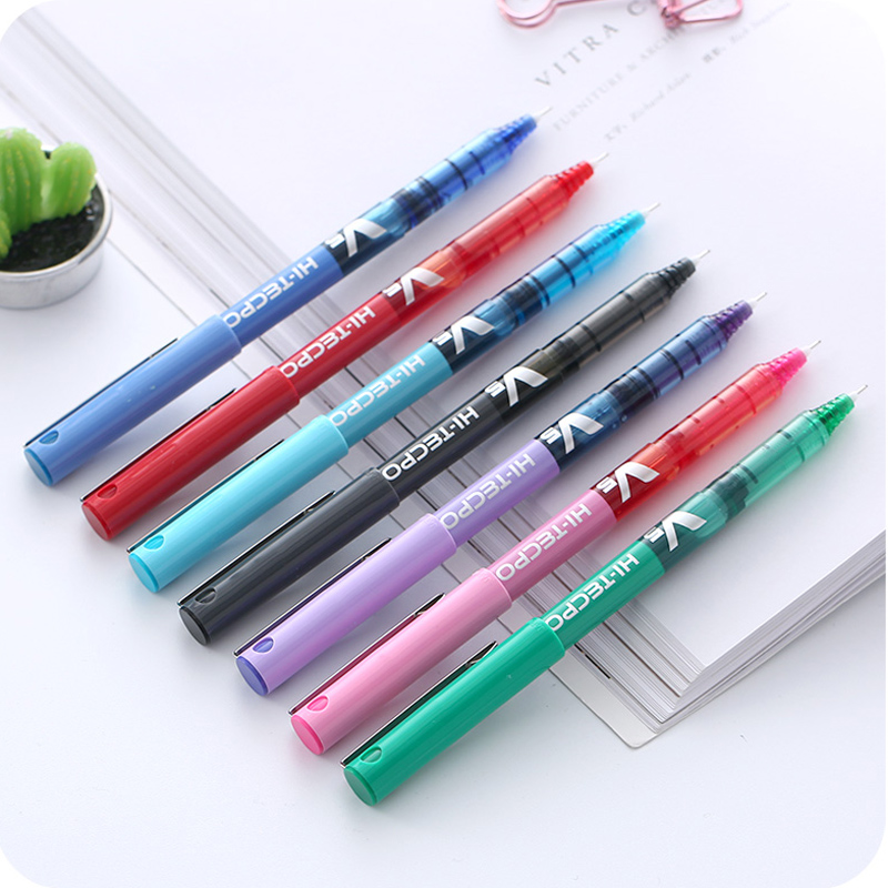 日本百乐BX-V5直液式走珠笔中性水笔针管笔签字笔能换芯吗？写在普通的作业本上容易浸墨吗？很多直液笔都容易浸墨？