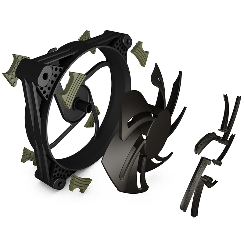 爱国者（aigo） 冰魄X1高效版 黑色 电脑机箱风扇（小3P+大4P双接口/7叶风扇/减震脚垫/配4螺丝）