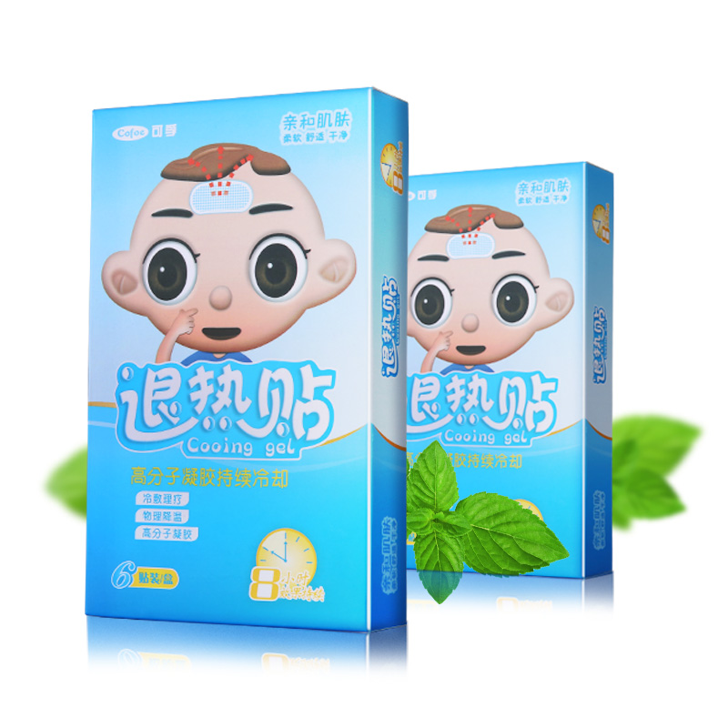 可孚 退热贴凝胶退烧贴物理医用降温成人孕妇夏季降温贴冰凉冰 【3盒18贴】6贴/盒