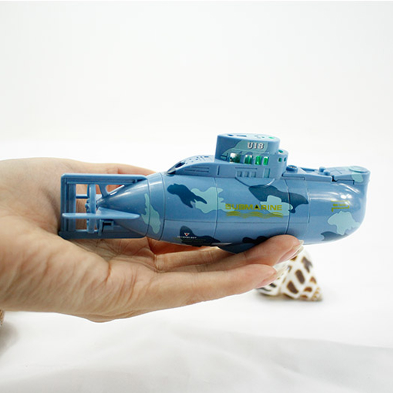 无线迷你遥控潜水艇 模型核潜艇遥控 充电核潜艇儿童玩具儿童玩具 蓝色