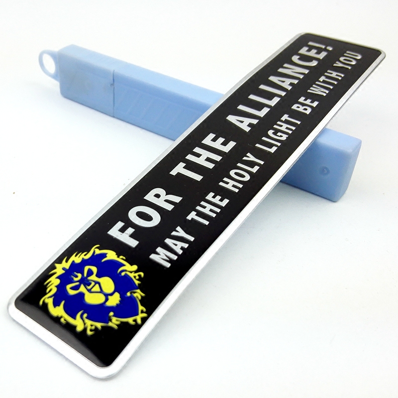 标跃魔兽世界车贴为了部落车标遮挡划痕wow联盟车身贴油箱贴尾标个性