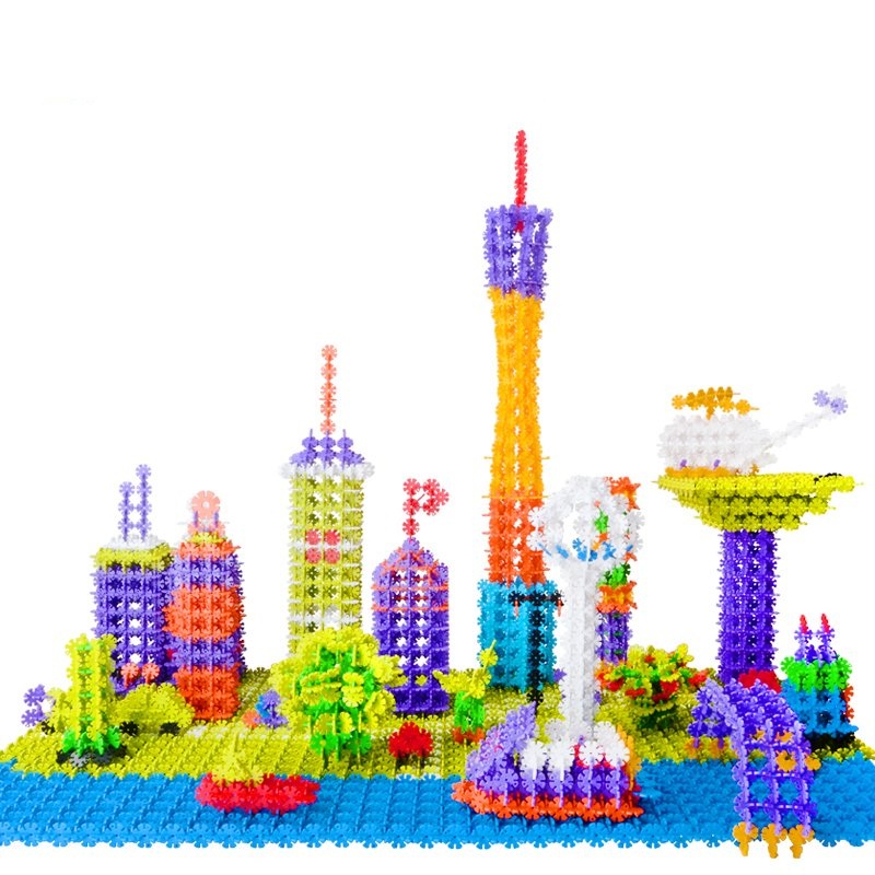 育龍雪花片积木拼插男孩女孩儿童1-3-6周岁幼儿园玩具塑料亲子智力