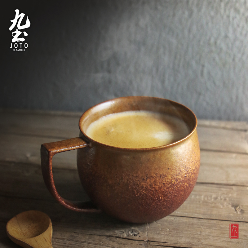 九土简约咖啡杯粗陶复古日式陶瓷挂耳咖啡杯单只手工浓缩咖啡杯套装 款式A
