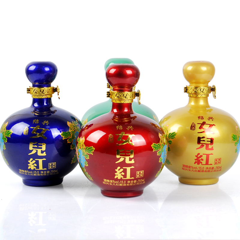 女兒红绍兴黄酒女儿红花雕酒童年窖藏15度半甜型黄酒750ml*4瓶黄酒