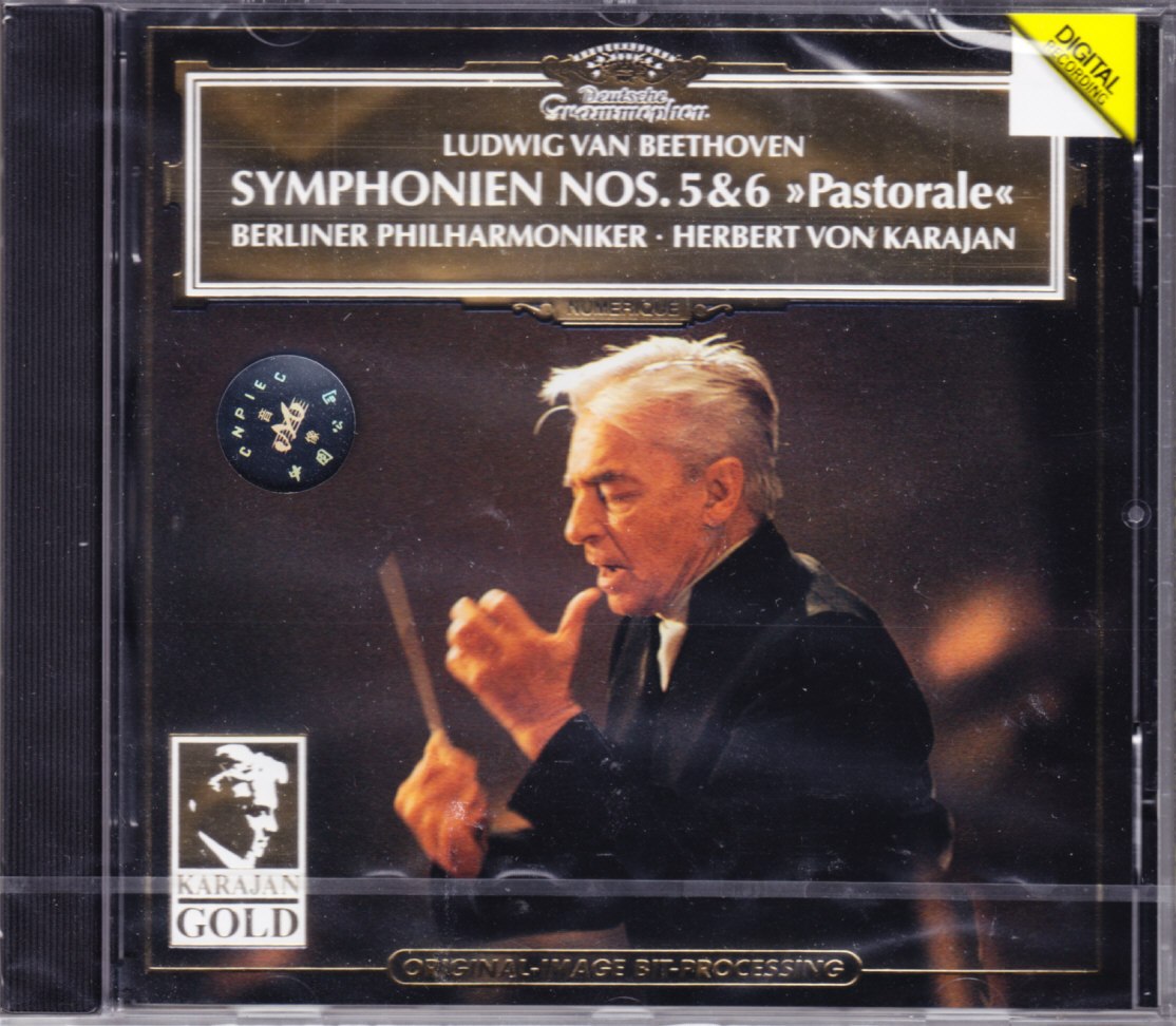 【中图音像】卡拉扬金装系列—贝多芬第5,6交响曲 进口CD-