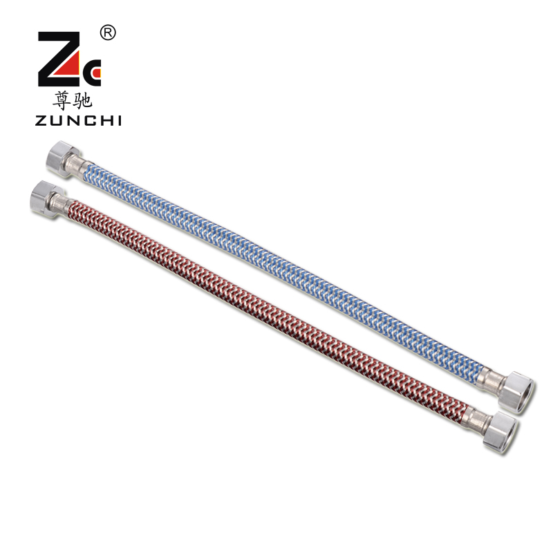 尊驰（ZUNCHI） 尊驰卫浴不锈钢双头进水防爆管冷热上水管Z-4604 60cm(2支装)