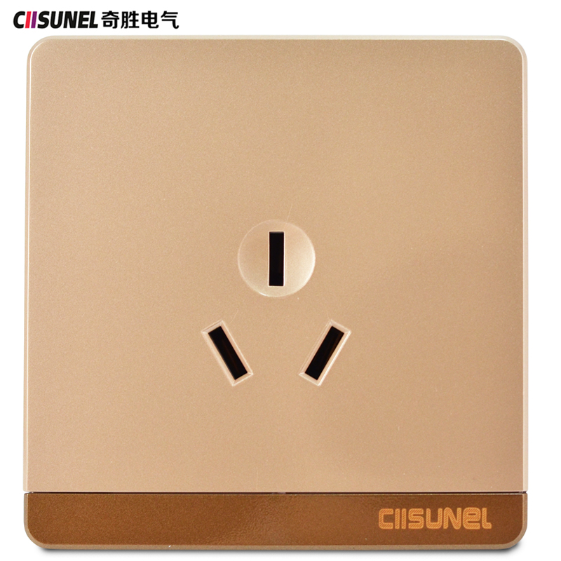 奇胜开关插座面板大板金空调插座16a三孔墙壁电源面板86型无边框ciisu