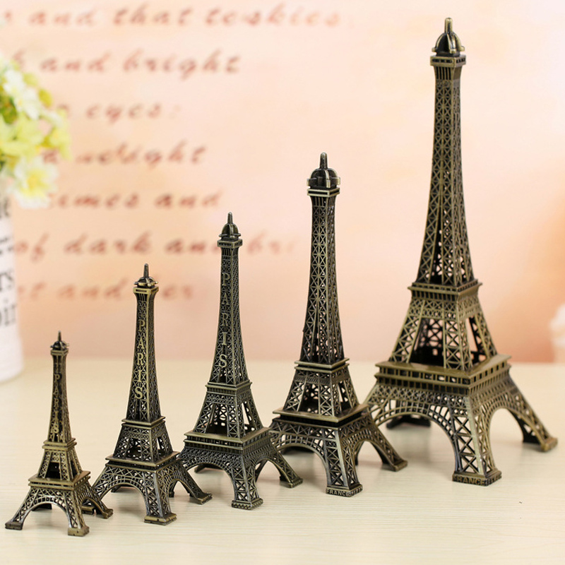 蔓森鑫 巴黎埃菲尔铁塔模型摆件创意建筑装饰品客厅房间卧室电视柜