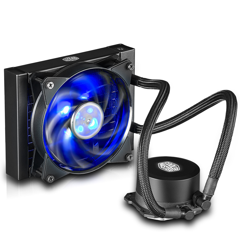酷冷至尊(CoolerMaster)海魔120 水冷散热器(多平台/一体水冷/LED蓝光降噪风扇/高效水冷泵/电脑组件)