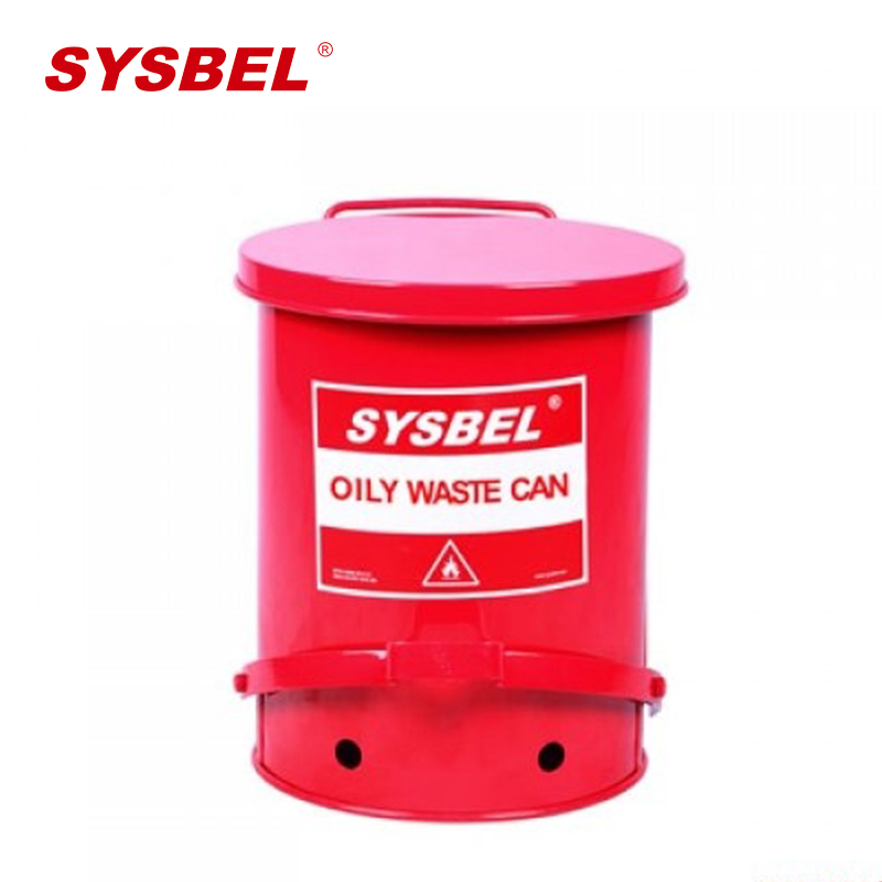 西斯贝尔SYSBEL WA8109300 防火垃圾桶 高40直径30 OSHA规范 UL标准 10GAL/38L 红色 1个 企业专享