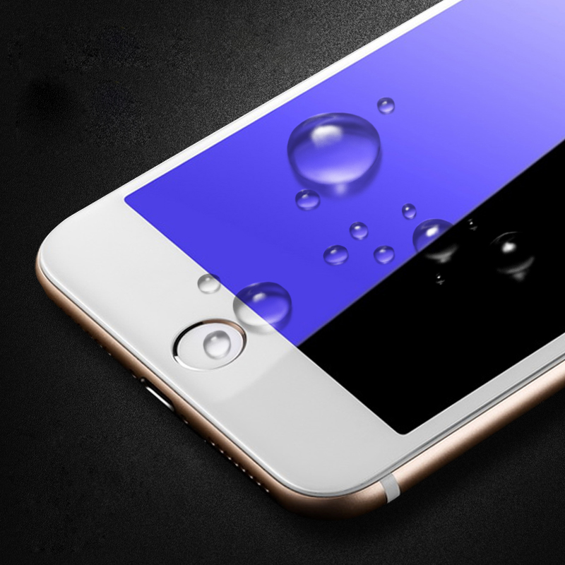 Smorss三片装-抗蓝光苹果7Plus钢化膜会不会贴上以后 屏幕小一圈？