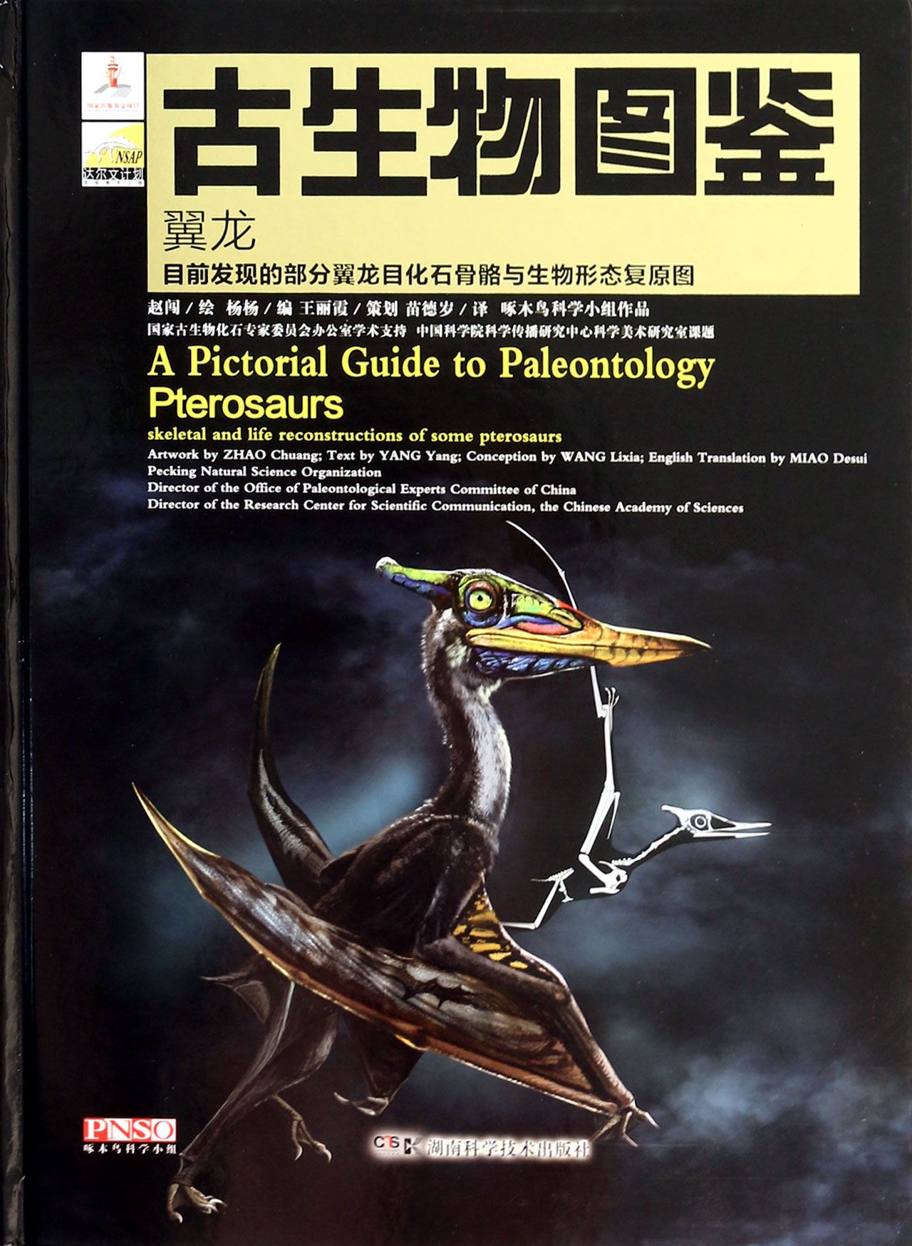古生物图鉴(翼龙目前发现的部分翼龙目化石骨骼与生物形态复原图)(精)