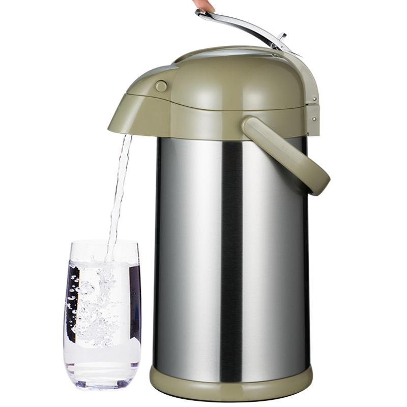 清水（SHIMIZU） 气压式热水瓶家用保温壶杠杆保温瓶玻璃内胆暖瓶暖壶暖水瓶 本色3.0L