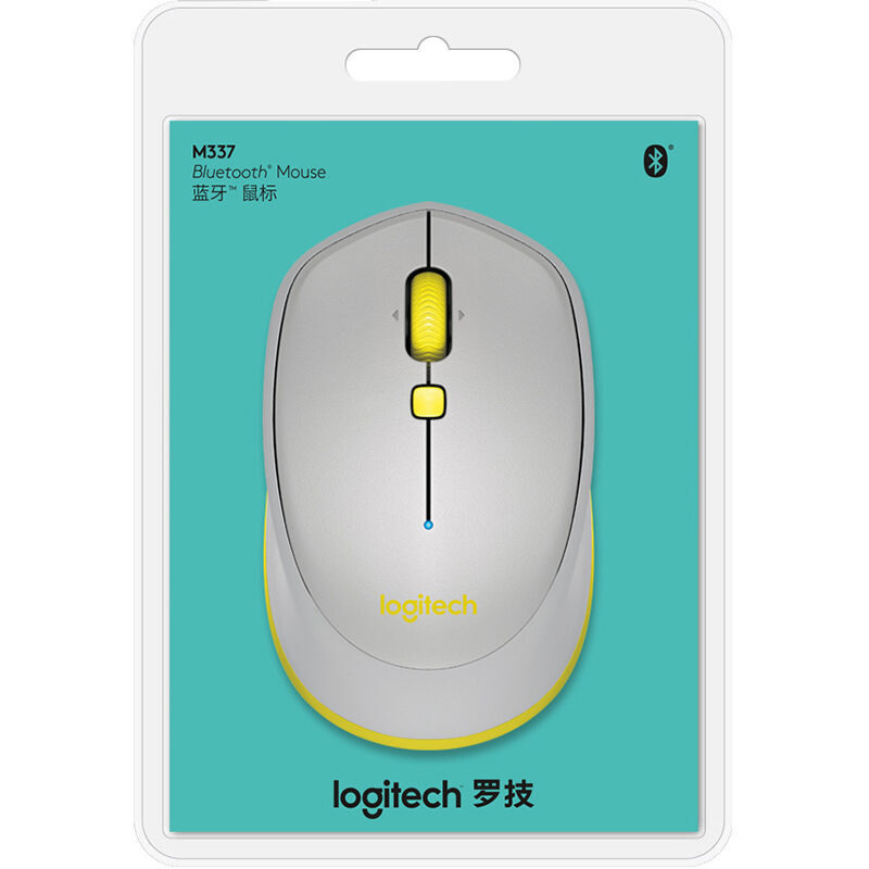 罗技（Logitech） M337蓝牙无线鼠标笔记本台式电脑办公mac鼠标 M337灰色