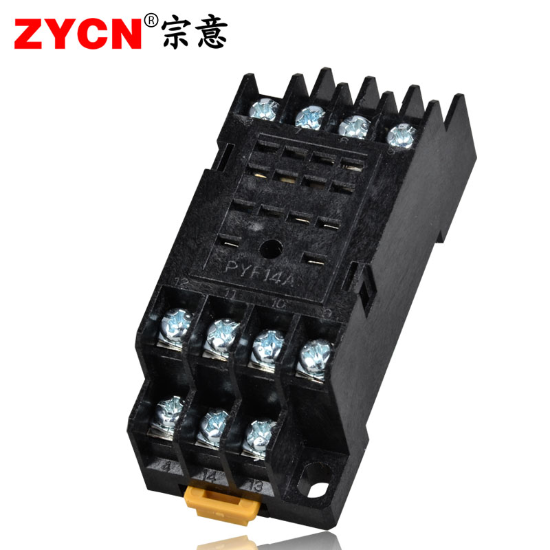 宗意zycn pyf14a 中间继电器 底座 插座 适用 my4nj hh54p h3y-4