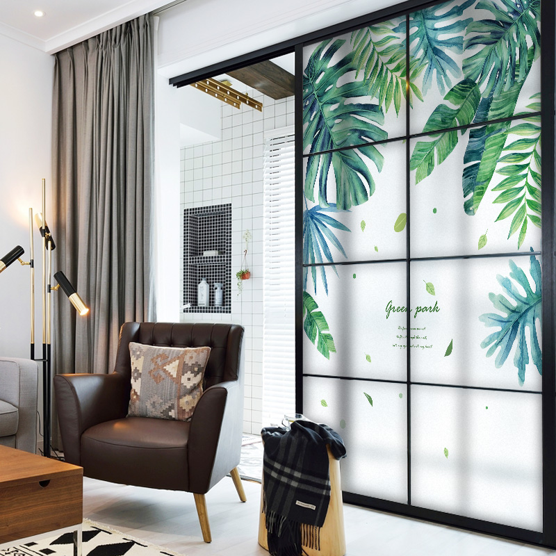 磨砂静电玻璃贴纸客厅卧室磨砂玻璃贴膜透光不透明窗户贴膜卫生间玻璃