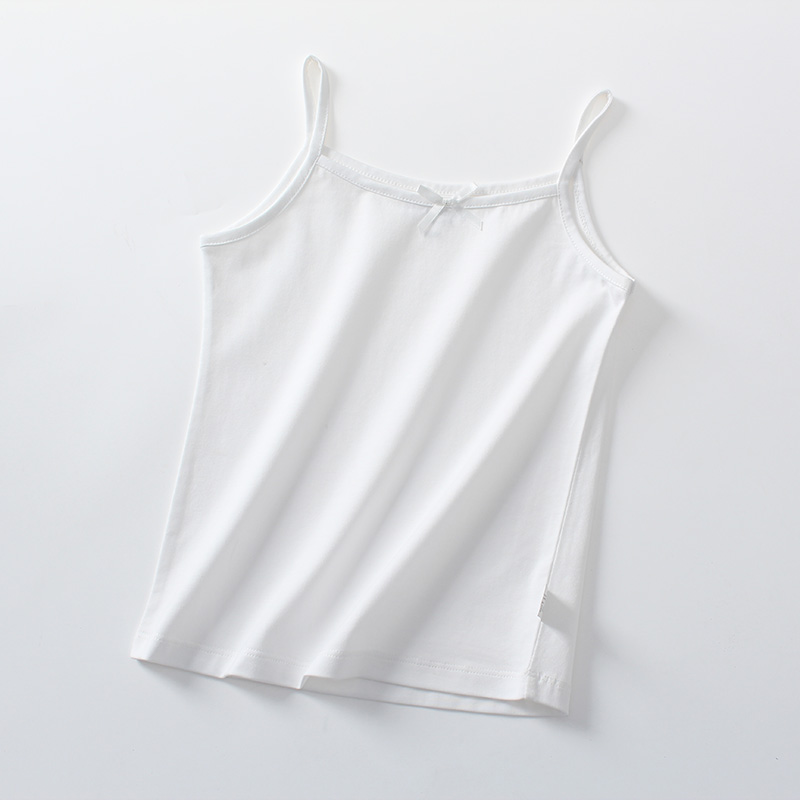 彩桥女童吊带背心纯精梳棉女童内衣儿童吊带衫运动背心打底内衣夏季 白色 140cm怎么样,好用不?