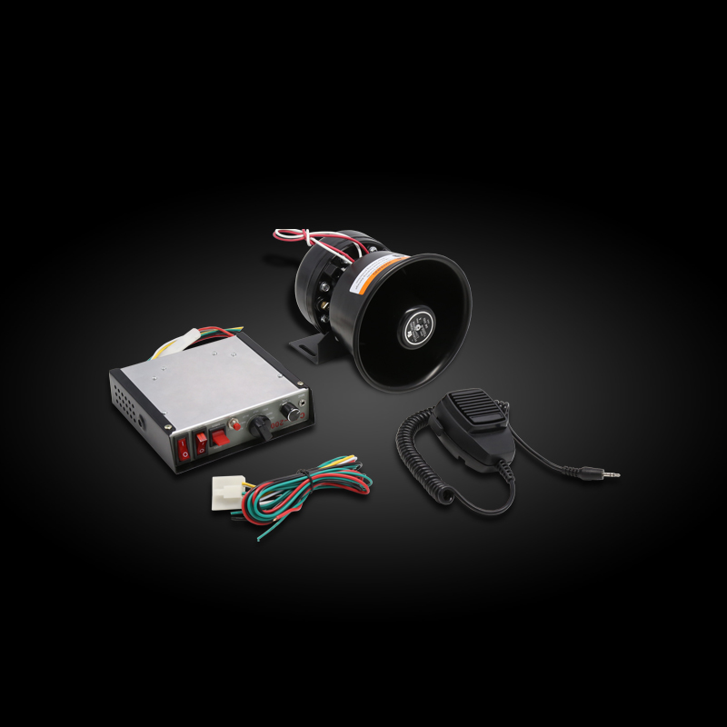车载警笛有线喊话器鸣笛喇叭扬声器高分贝多音功放器 200w 警报器/套