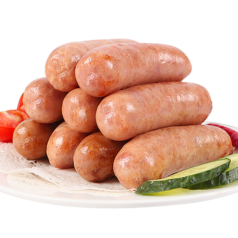 雄丰火山石烤肠热狗肠台湾烤肠早餐香肠 纯烧烤食材 猪肉肠半熟食地道