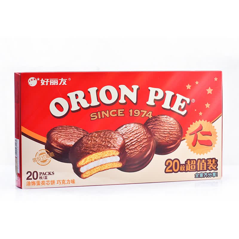 orion 好丽友 营养早餐点心零食 巧克力派20枚680g/盒(新老包装随机