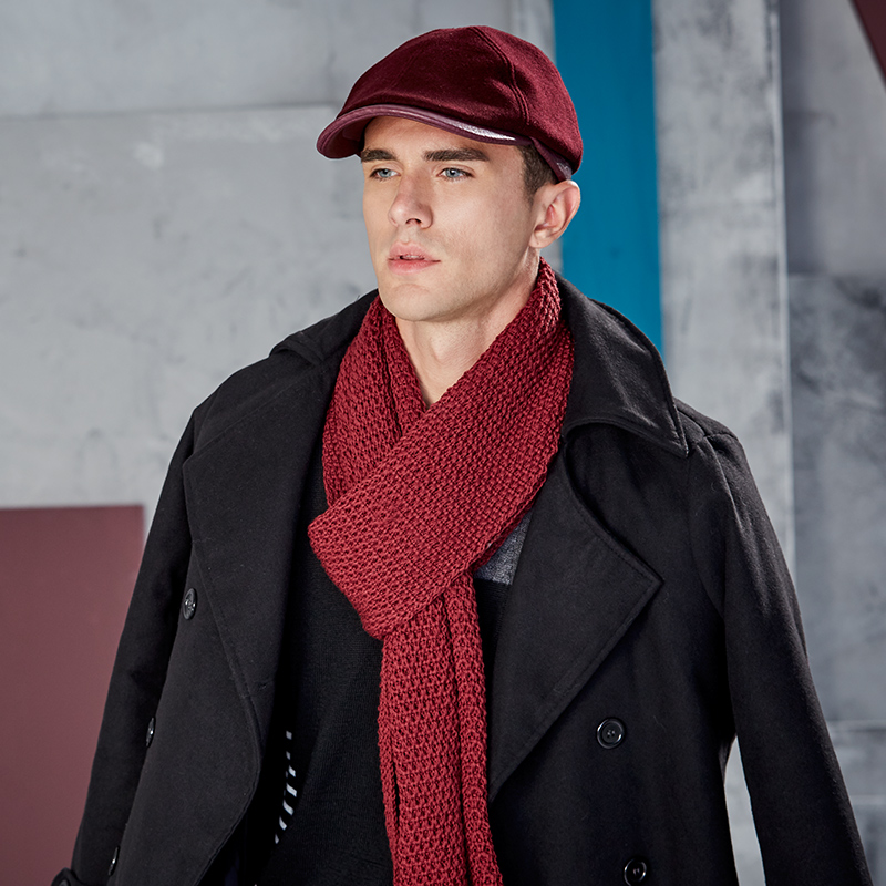 卡蒙(kenmont)毛线手工编织长款针织围巾韩版保暖围脖男士加厚羊毛围