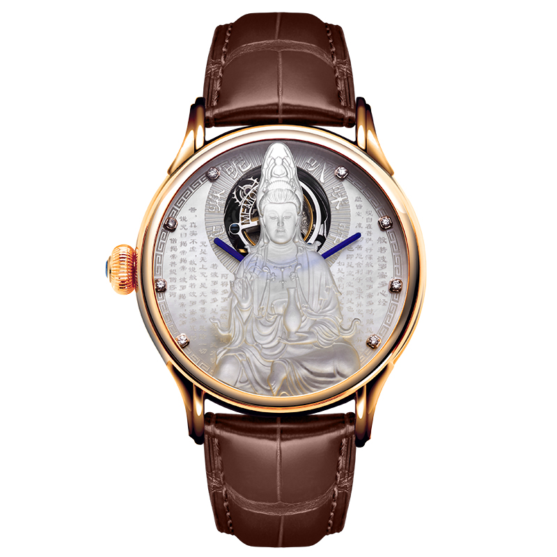 memorigin万希泉陀飞轮  雕刻系列—观音  机芯刻字  机械腕表 观音表