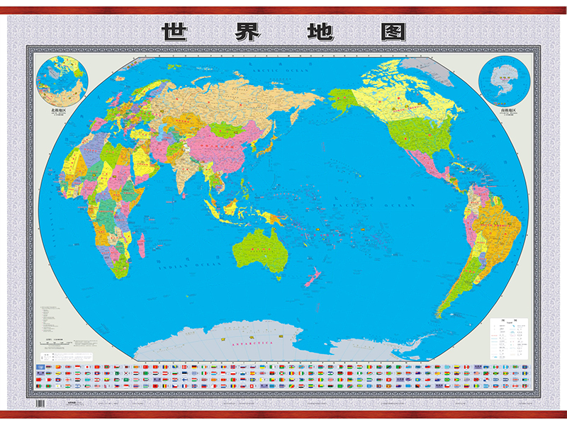 世界地图挂图（1200mm*900mm 无拼接 精品挂图）