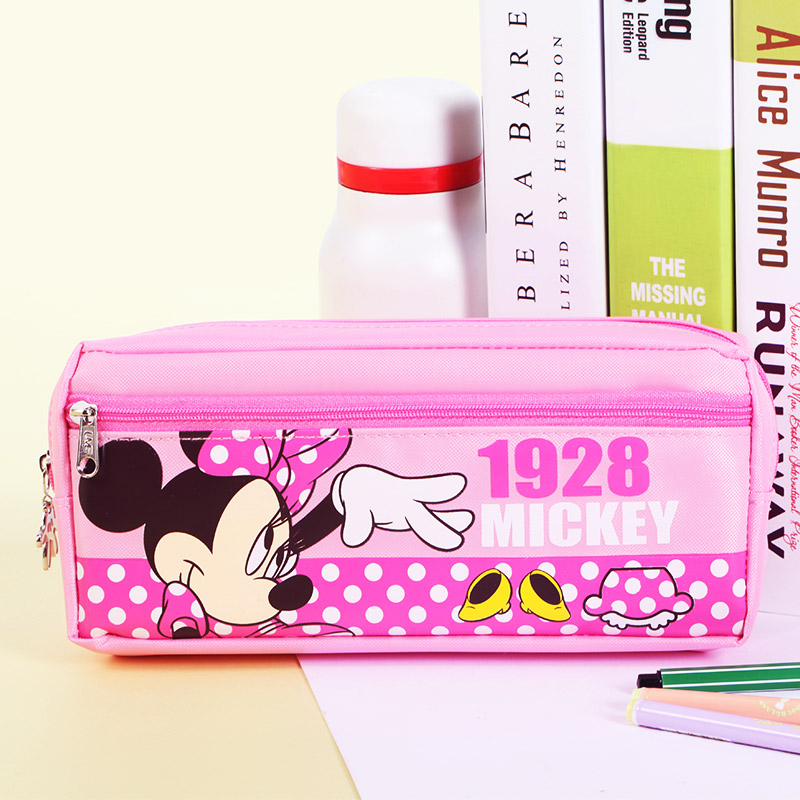 迪士尼(Disney)小学生笔袋 经典双层大容量文具收纳袋/铅笔袋/文具盒  米妮系列 DM5620