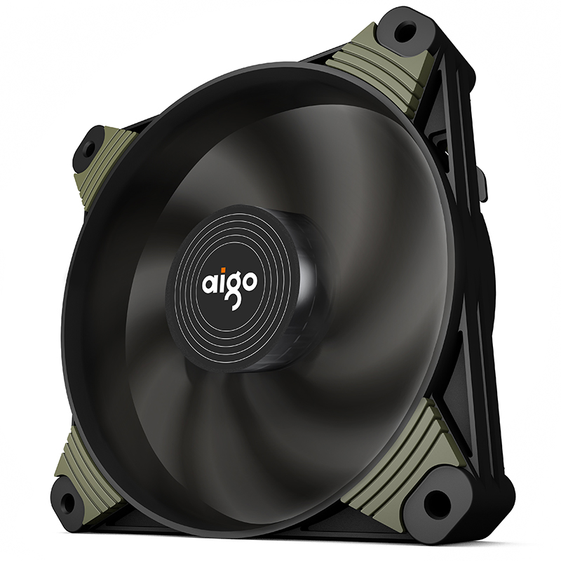 爱国者（aigo） 冰魄X1高效版 黑色 电脑机箱风扇（小3P+大4P双接口/7叶风扇/减震脚垫/配4螺丝）
