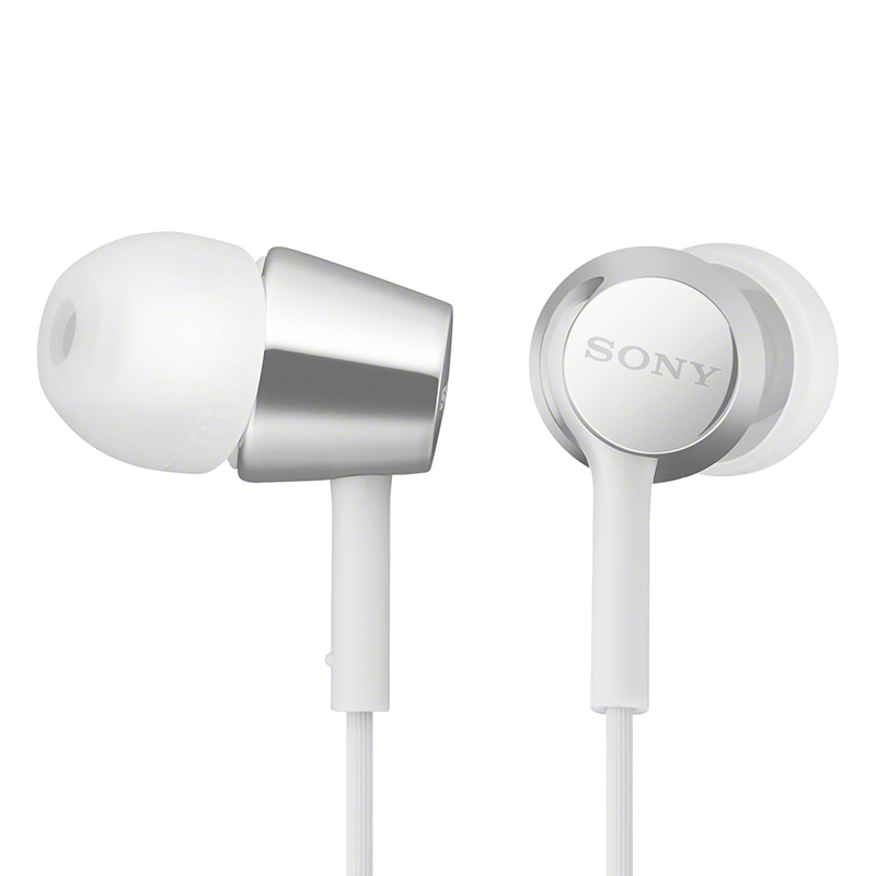 索尼（SONY） MDR-EX155AP 入耳式耳机有线带麦立体声线控手机电脑适用 白色