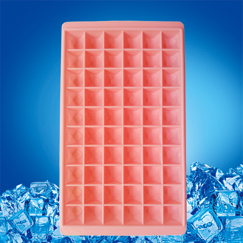 模具塑料创意家用冻冰块模具冰块盒diy大容量冻冰块 制冰器 粉色60格