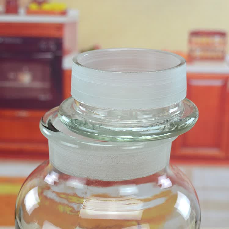 两只蜜蜂泡酒玻璃瓶加厚密封罐专用酒瓶白酒酿酒缸酒坛广口家用容器 5斤(光面)裸瓶