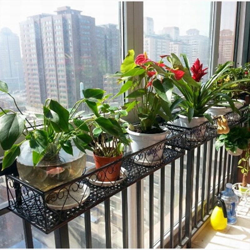花姬园艺 铁艺悬挂式花篮挂篮阳台栏杆花架 户外窗台护栏壁挂花卉花盆