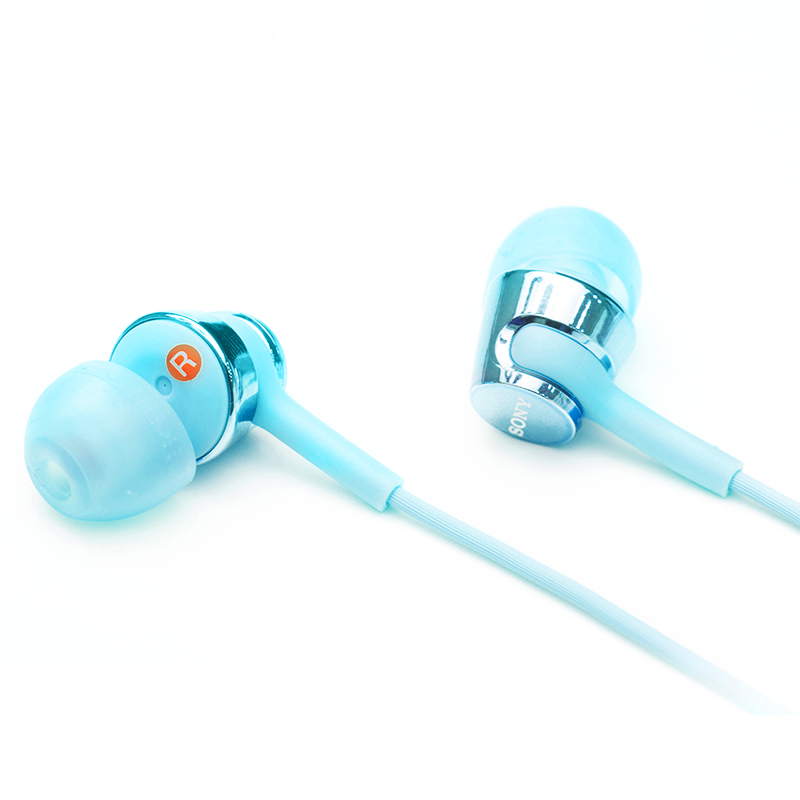 索尼（SONY） MDR-EX155AP 入耳式耳机有线带麦立体声线控手机电脑适用 浅蓝色
