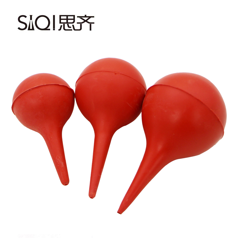 SiQi吸耳球红色洗耳球吸水球吹灰球橡胶吹气球皮老虎实验室除尘清洁球化学耗材30ml60ml90ml大号90ml