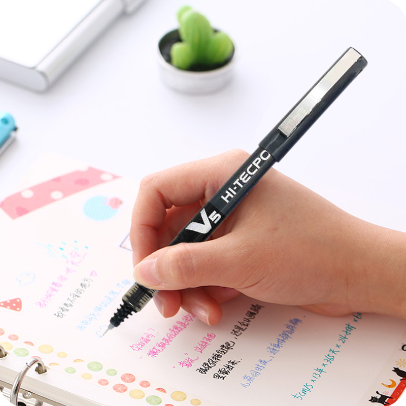 日本百乐BX-V5直液式走珠笔中性水笔针管笔签字笔高考可以用吗？