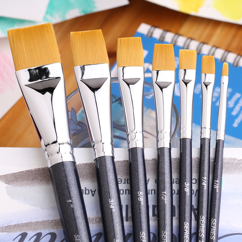 Skyists新概念 S202 尼龙毛 平头画笔 适应水粉/水彩/丙烯/油画笔 1支的价格 3/4