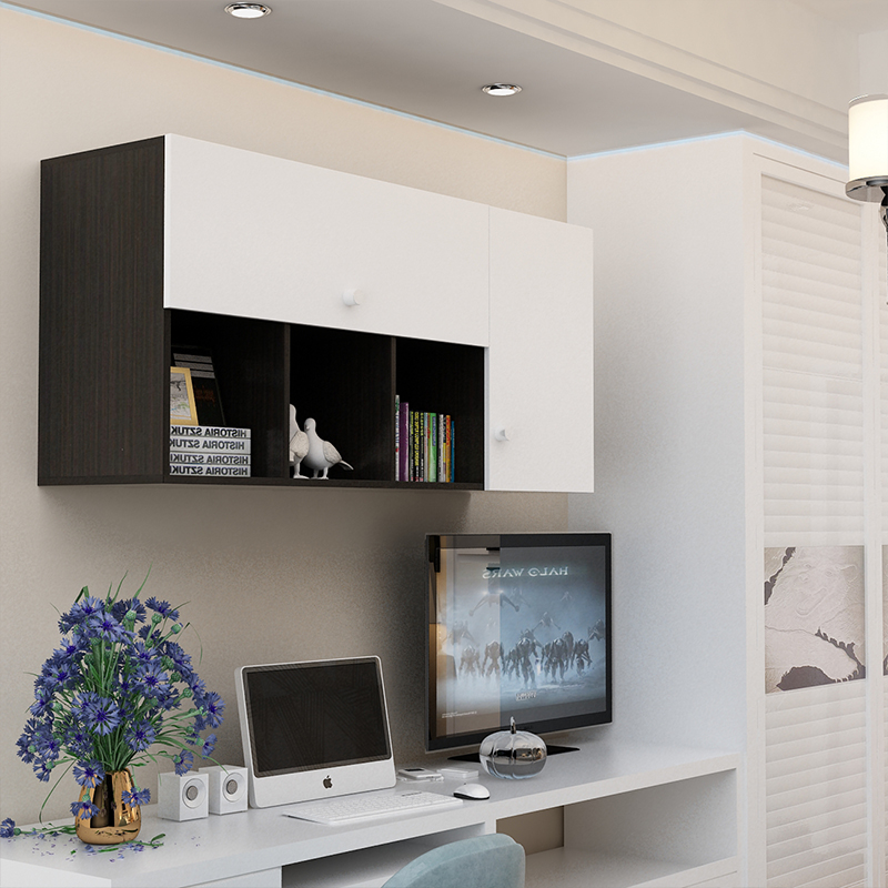 元瑞姿简约吊柜省空间墙上壁柜挂柜卧室收纳储物柜阳台置物柜定制