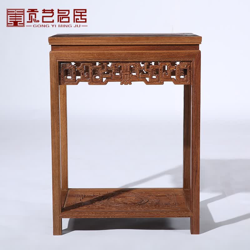 贡艺名居 红木家具非洲鸡翅木(学名:非洲崖豆木)花架 实木多层绿萝