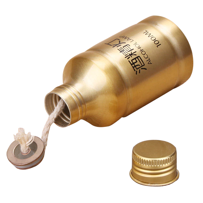 酒精灯炉便携式酒精炉实验酒精灯迷你铝合金酒精灯 100ml(颜色随机)