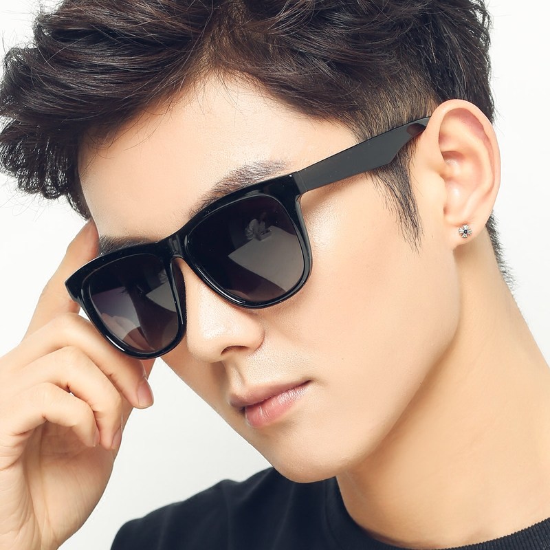 定制定做墨镜男潮流眼镜 开车驾驶司机偏光复古眼睛大脸大框镜夏方框