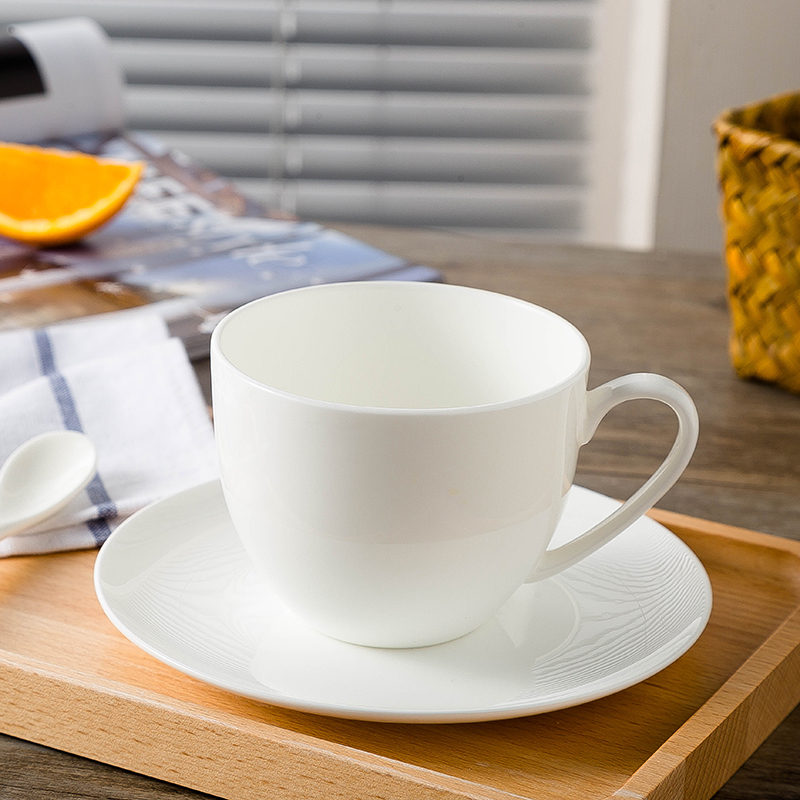 陶相惠 景德镇陶瓷咖啡杯碟欧式咖啡具套装一杯一碟一勺纯白骨瓷咖啡杯 咖啡杯
