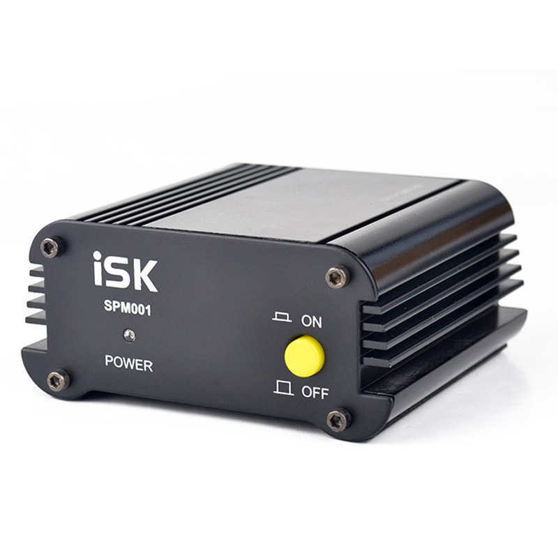 ISK SPM001 电容麦 麦克风专用48V幻象电源稳压无噪声适配器